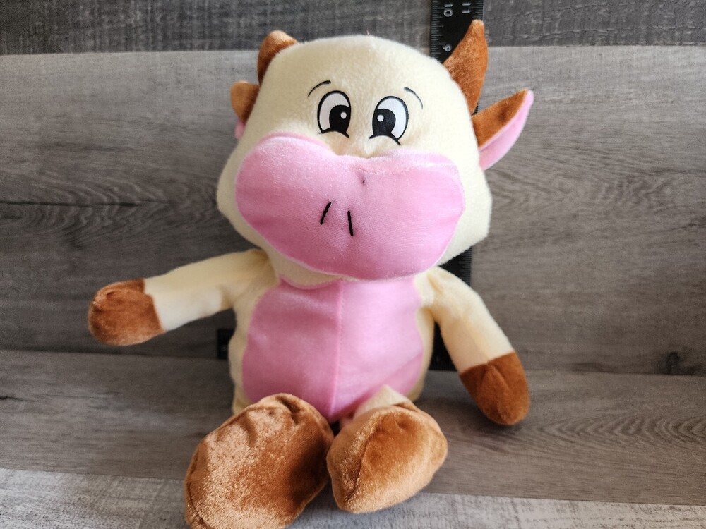 Cow Plush Toy 12" Stuffed Animal Throw Plushie Pillow Doll Soft Fluffy Kellytoy